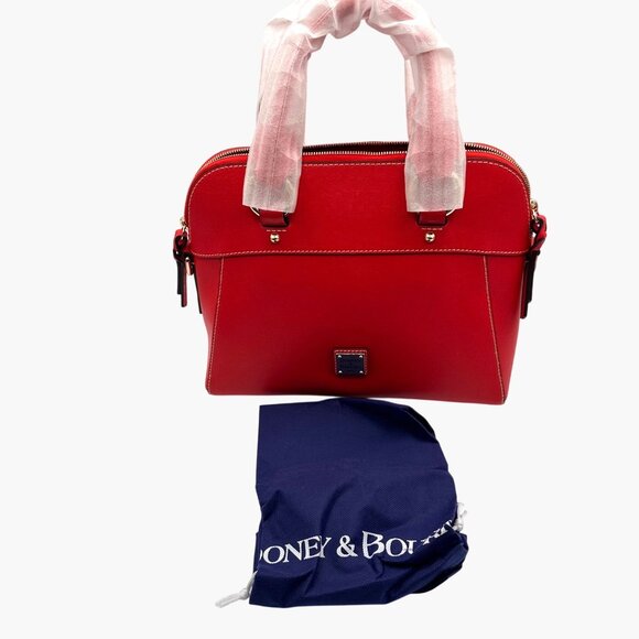 Dooney and Bourke Red Leather Satchel Bag Structured Handbag - NWT  MRSP 448.00 - Picture 12 of 14